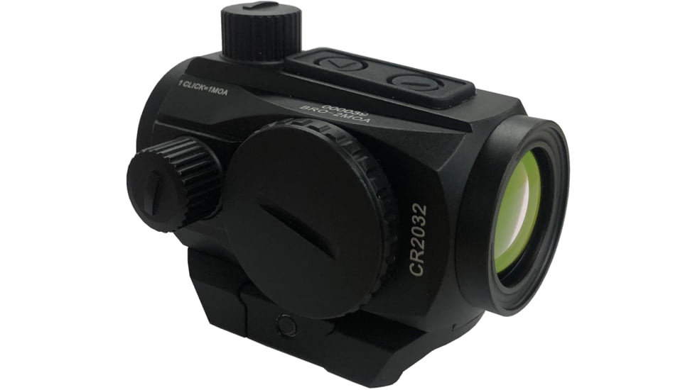 BROWE 1x20 2 MOA Red Reflex Optic with Low Profile Mount, Black, One Size, BRO-2MOA-LP