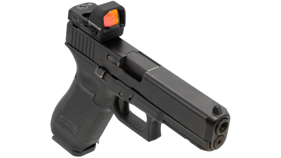 BROWE 1x23mm 3 MOA Red Dot Micro Reflex w/DOCTER Footprint, GLOCK Dovetail Adapter, Black, One Size, BMR-3MOA-GL