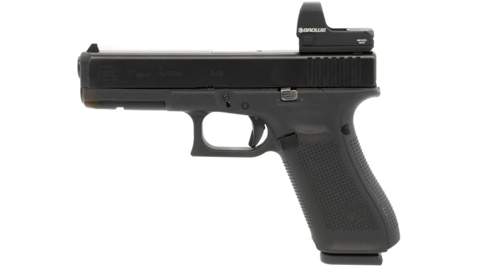 BROWE 1x23mm 3 MOA Red Dot Micro Reflex w/DOCTER Footprint, GLOCK Dovetail Adapter, Black, One Size, BMR-3MOA-GL