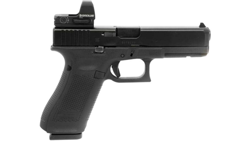 BROWE 1x23mm 3 MOA Red Dot Micro Reflex w/DOCTER Footprint, GLOCK Dovetail Adapter, Black, One Size, BMR-3MOA-GL