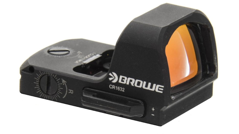 BROWE 1x23mm 3 MOA Red Dot Micro Reflex w/DOCTER Footprint, No Base, Black, One Size, BMR-3MOA-NB