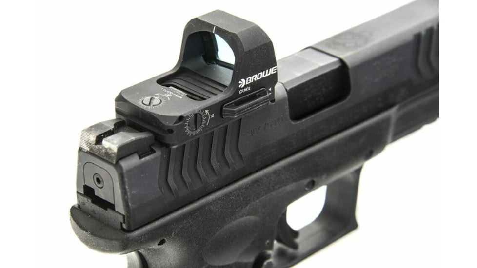 BROWE 1x23mm 3 MOA Red Dot Micro Reflex w/DOCTER Footprint, No Base, Black, One Size, BMR-3MOA-NB