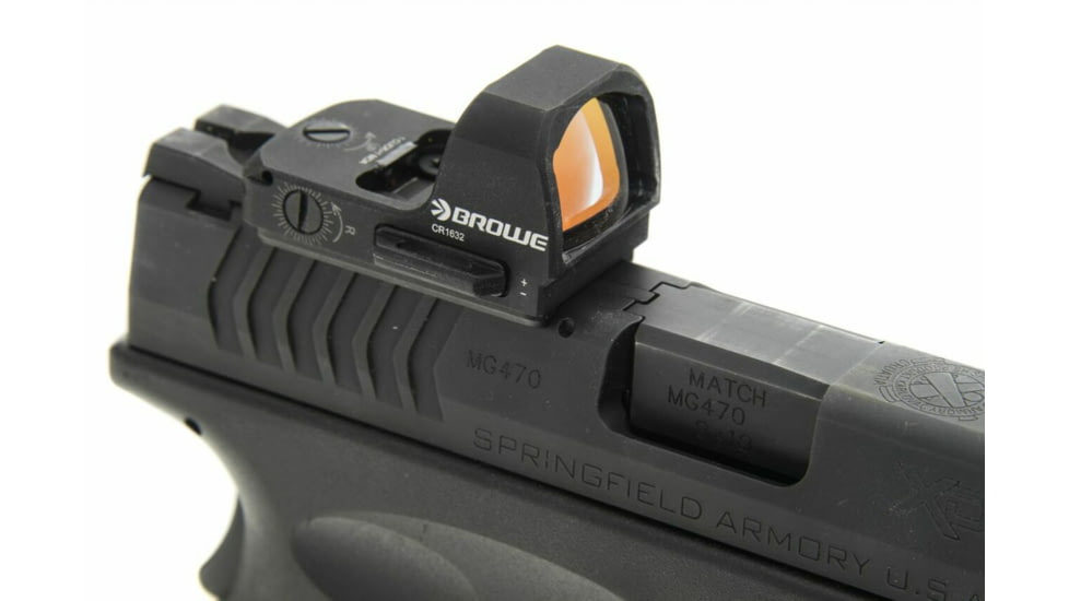 BROWE 1x23mm 3 MOA Red Dot Micro Reflex w/DOCTER Footprint, No Base, Black, One Size, BMR-3MOA-NB