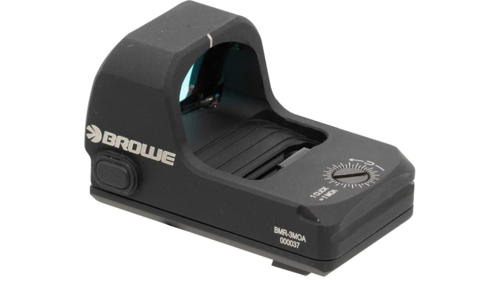 BROWE 1x23mm 3 MOA Red Dot Micro Reflex w/DOCTER Footprint, SIG Dovetail Adapter, Black, One Size, BMR-3MOA-SIG