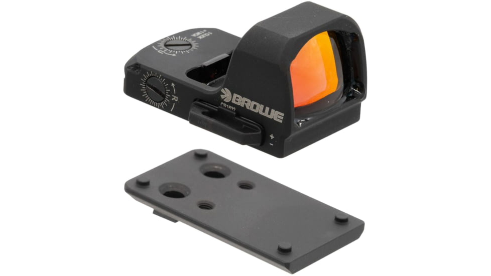 BROWE 1x23mm 3 MOA Red Dot Micro Reflex w/DOCTER Footprint, SIG Dovetail Adapter, Black, One Size, BMR-3MOA-SIG