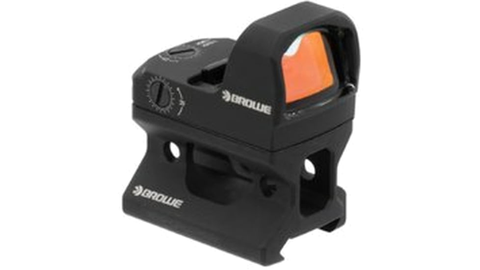 BROWE 1x23mm 3 MOA Red Dot Micro Reflex w/RMR Footprint &amp; Bottom Loading Battery, 1/3 Co-Witness Mount, Black, One Size, BMR-3MOA-R-1/3CW
