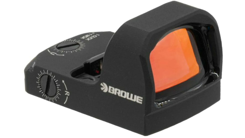 BROWE 1x23mm 3 MOA Red Dot Micro Reflex w/RMR Footprint &amp; Bottom Loading Battery, No Mount, Black, One Size, BMR-3MOA-R
