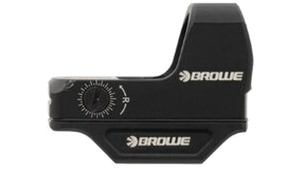 BROWE 1x23mm 3 MOA Red Dot Micro Reflex w/RMR Footprint &amp; Bottom Loading Battery, Ultra Low Picatinny Mount, Black, One Size, BMR-3MOA-R-LP