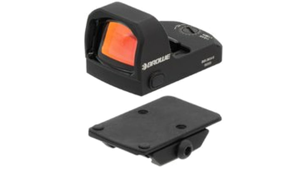 BROWE 1x23mm 3 MOA Red Dot Micro Reflex w/RMR Footprint &amp; Bottom Loading Battery, Ultra Low Picatinny Mount, Black, One Size, BMR-3MOA-R-LP
