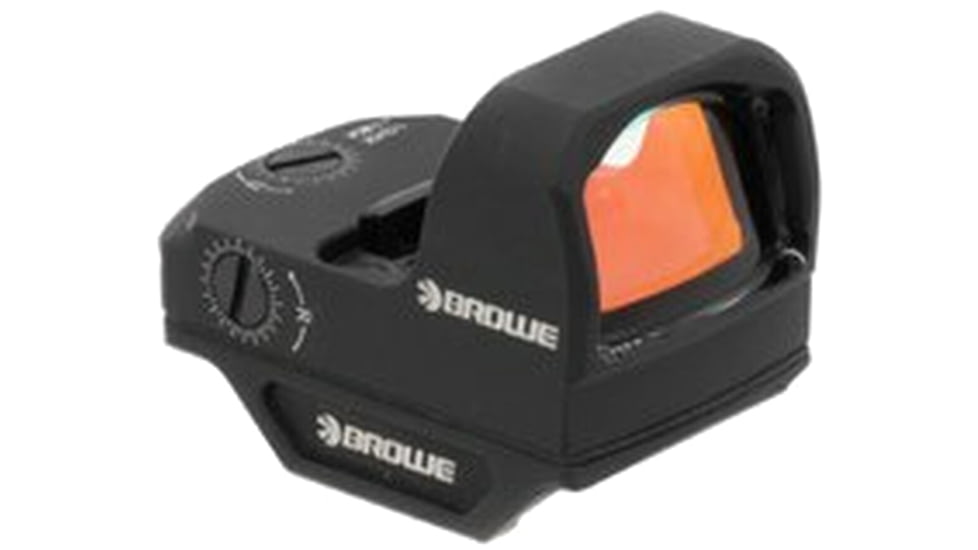 BROWE 1x23mm 3 MOA Red Dot Micro Reflex w/RMR Footprint &amp; Bottom Loading Battery, Ultra Low Picatinny Mount, Black, One Size, BMR-3MOA-R-LP