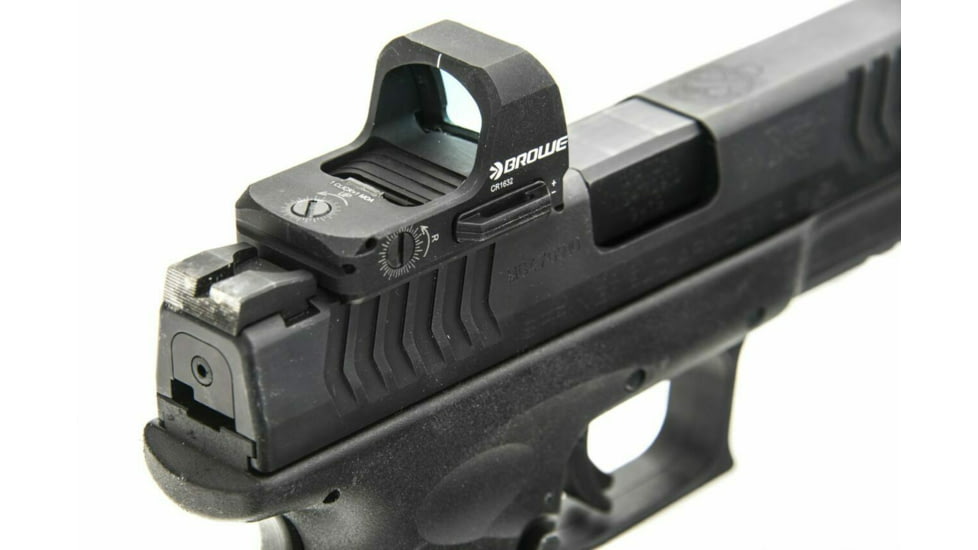 BROWE 1x23mm 3 MOA Red Dot Micro Reflex w/RMR Footprint, Side Loading Battery, No Base, Black, One Size, BMR-3MOA-RS