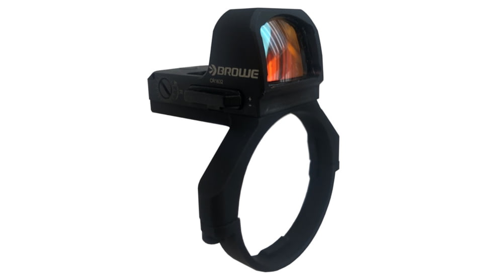 BROWE 1x23mm 3 MOA Red Dot Micro Reflex w/RMR Footprint, Side Loading Battery w/ACC-011 4x32 Adapter, Black, One Size, BMR-3MOA-RS-011