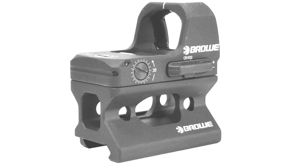 BROWE 1x23mm 3 MOA Red Dot Micro Reflex w/RMR Footprint, Side Loading Battery w/Co-Witness Mount, Black, One Size, BMR-3MOA-RS-CW