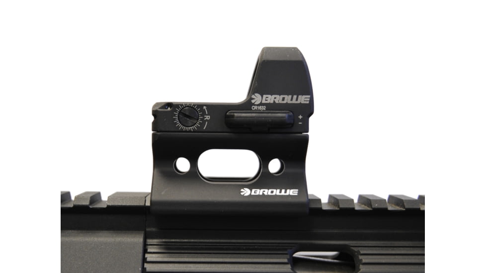 BROWE 1x23mm 3 MOA Red Dot Micro Reflex w/RMR Footprint, Side Loading Battery w/Co-Witness Mount, Black, One Size, BMR-3MOA-RS-CW