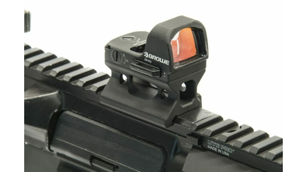 BROWE 1x23mm 3 MOA Red Dot Micro Reflex w/RMR Footprint, Side Loading Battery w/Co-Witness Mount, Black, One Size, BMR-3MOA-RS-CW