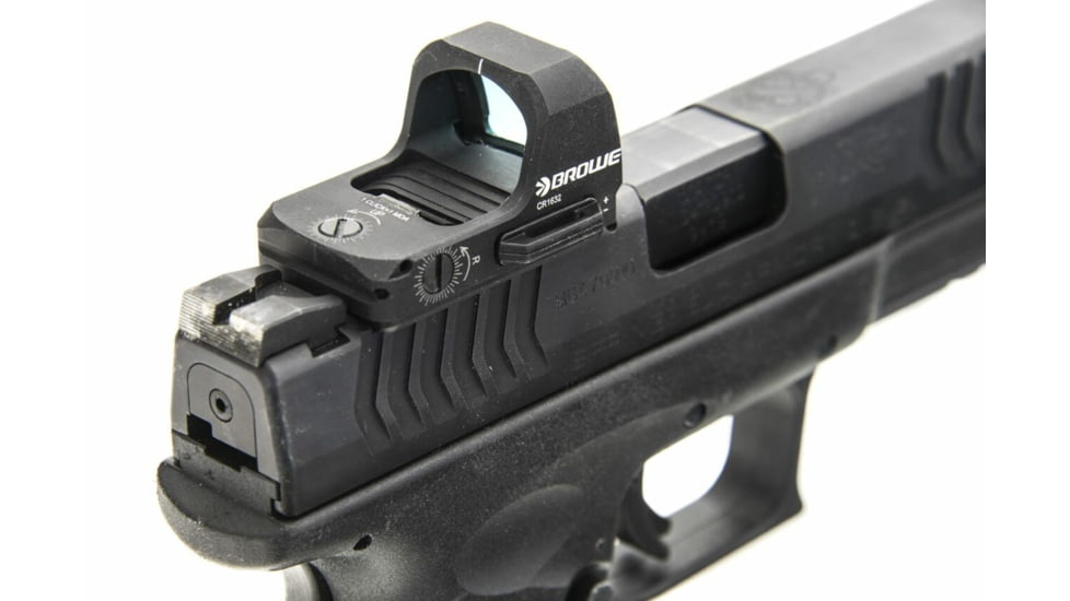 BROWE 1x23mm 3 MOA Red Dot Micro Reflex w/RMR Footprint, Side Loading Battery w/Ultra Low Picatinny Mount, Black, One Size, BMR-3MOA-RS-LP