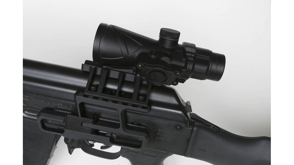 BROWE 4x32 Combat Optic Rifle Scope, 5.56mm Chevron RS, Red, Black, BCO-001-RS