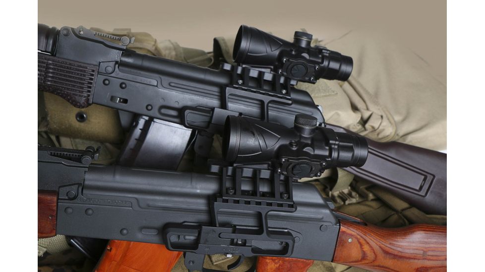 BROWE 4x32 Combat Optic Rifle Scope, 5.56mm Chevron RS, Red, Black, BCO-001-RS