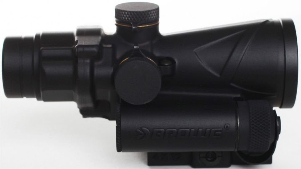 BROWE 4x32 Combat Optic Rifle Scope, 7.62x39mm Chevron, Red, Black, BCO-005