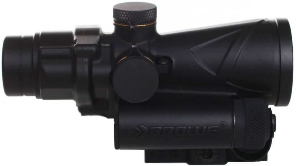 BROWE 4x32 Combat Optic Rifle Scope, 7.62x51mm Chevron, Red, Black, BCO-002