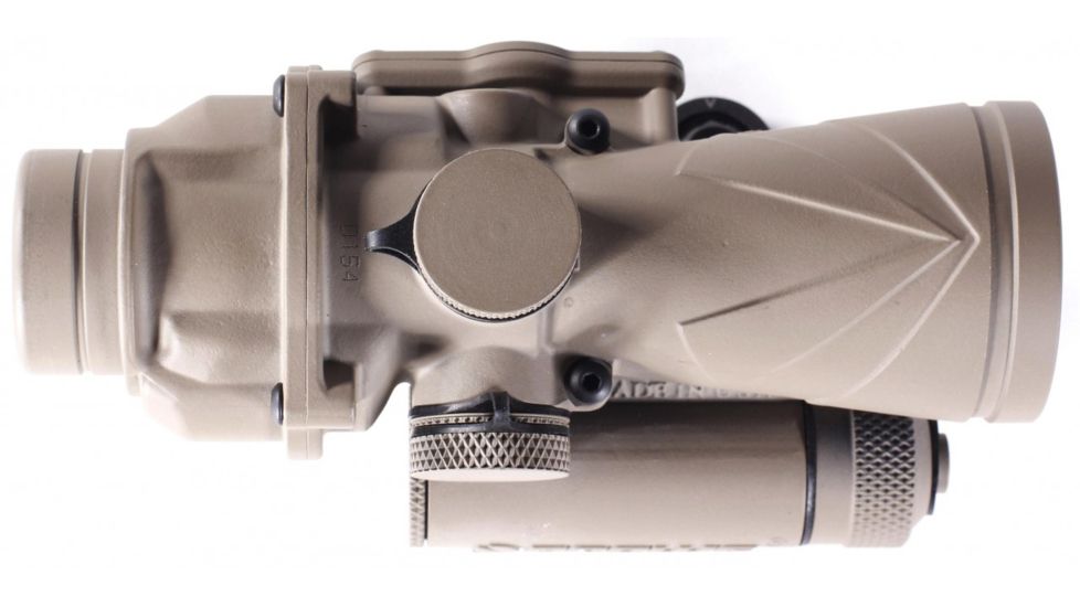 BROWE 4x32 Combat Optic Rifle Scope, FDE 5.56mm Chevron, Amber, Flat Dark Earth, BCO-001A-FDE