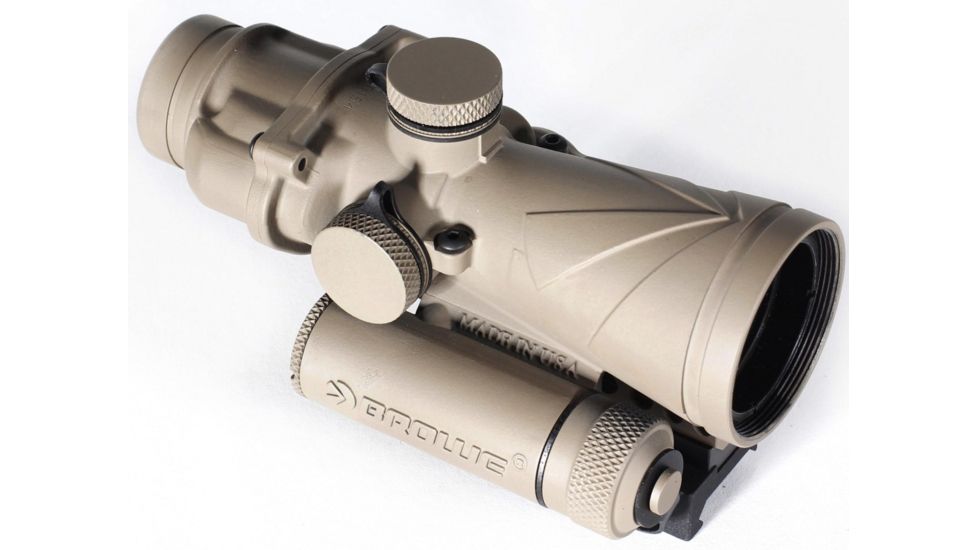 BROWE 4x32 Combat Optic Rifle Scope, FDE 5.56mm Crosshair, Amber, Flat Dark Earth, BCO-003A-FDE