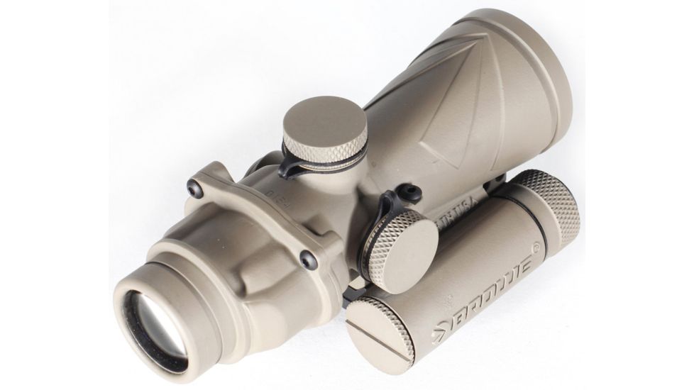 BROWE 4x32 Combat Optic Rifle Scope, FDE 7.62x51mm Chevron, Red, Flat Dark Earth, BCO-002-FDE