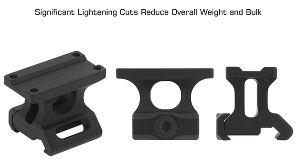 BROWE MRO 1/3 Co-Witness Mount, Black, One Size, MNT-MRO-1/3CW