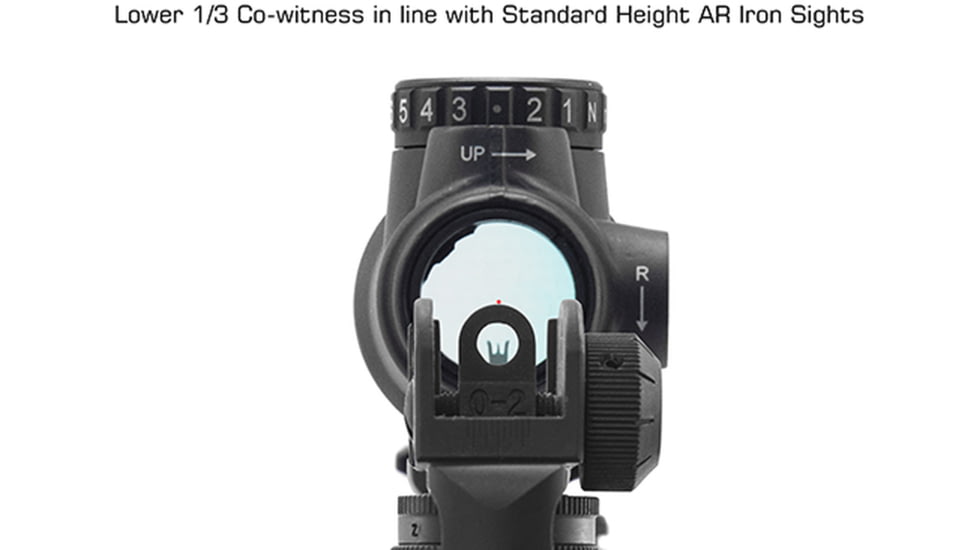 BROWE MRO 1/3 Co-Witness Mount, Black, One Size, MNT-MRO-1/3CW