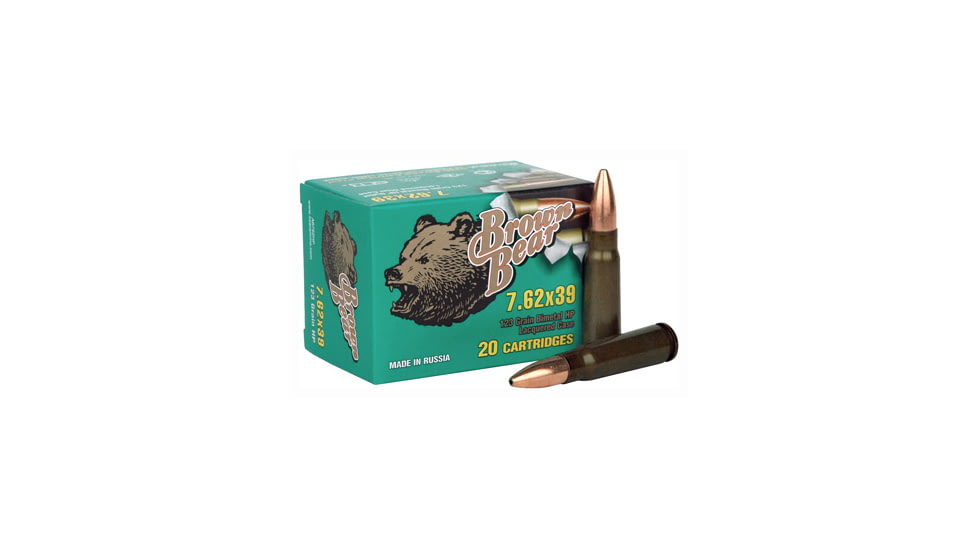 Brown Bear 7.62 X 39 123gr. Hp 500rd Case