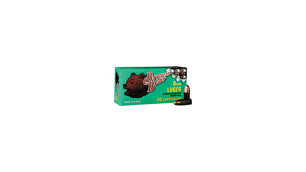 Brown Bear Ammo 9mm Luger 115gr. Fmj 50-pack