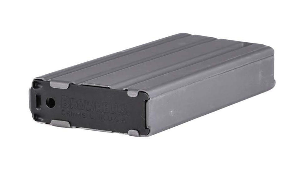Brownells AR-15, 5.56x45 NATO, 20 Round, Rifle Magazine, Gray, 430110983-20RD