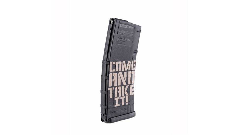 Brownells Polymer Pistol Magazine, AR-15, .223/5.56, 30 Round, Black/Come Take It, 78000706-30RD
