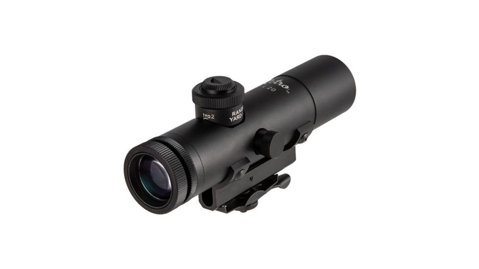 Brownells Retro 4x Carry Handle Scope, 4x21mm, 35mm Tube, Fixed Focal Plane, Duplex Reticle, Black, RETRO4X
