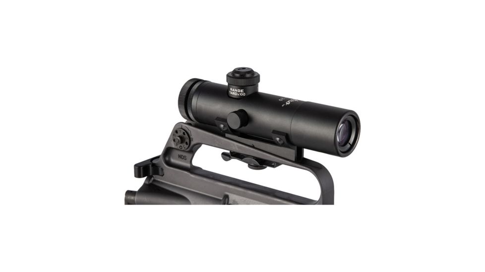 Brownells Retro 4x Carry Handle Scope, 4x21mm, 35mm Tube, Fixed Focal Plane, Duplex Reticle, Black, RETRO4X