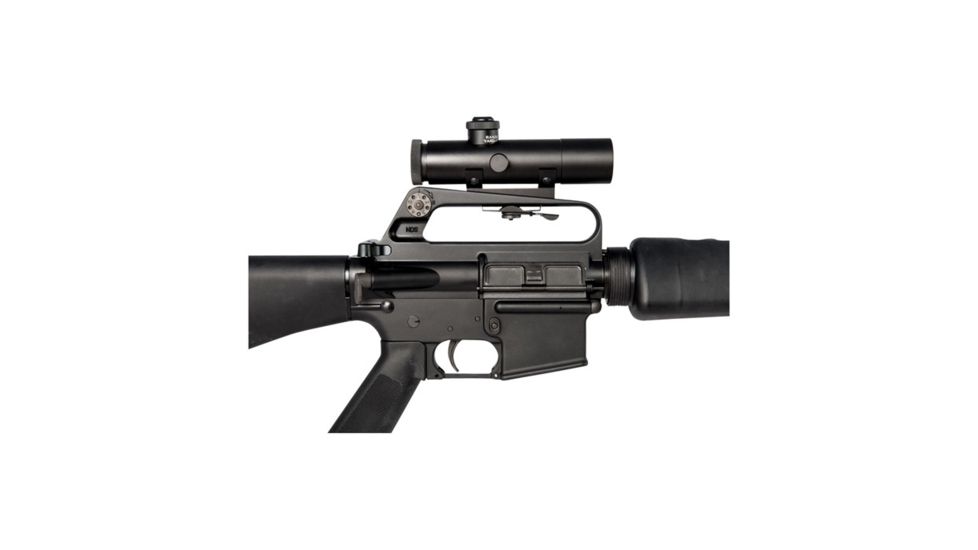 Brownells Retro 4x Carry Handle Scope, 4x21mm, 35mm Tube, Fixed Focal Plane, Duplex Reticle, Black, RETRO4X