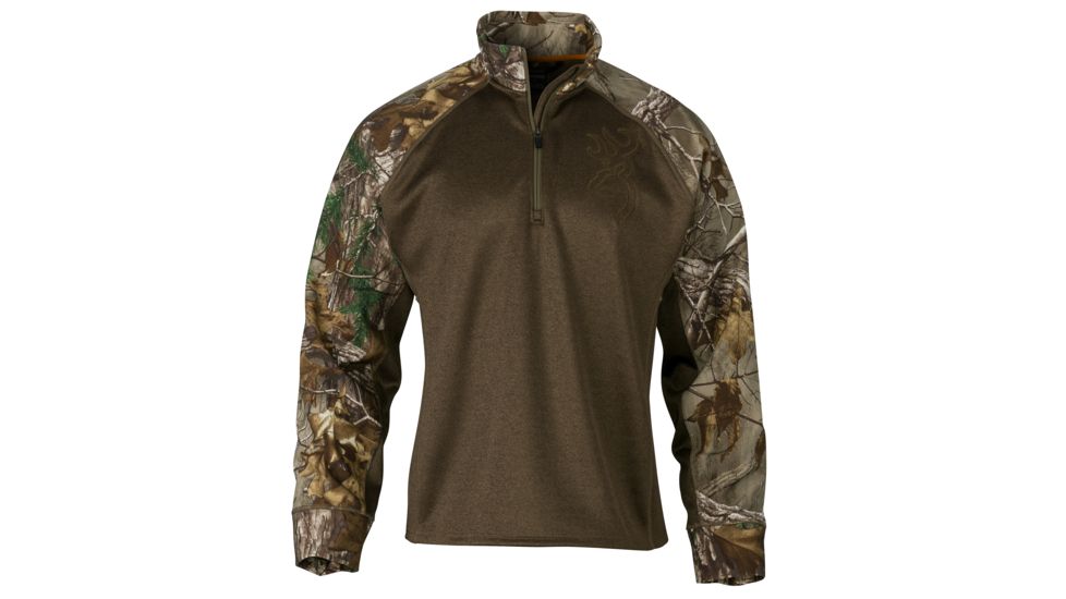 Browning 1/4 Zip Bellum Pullover, Rtx, Small, 3018752401