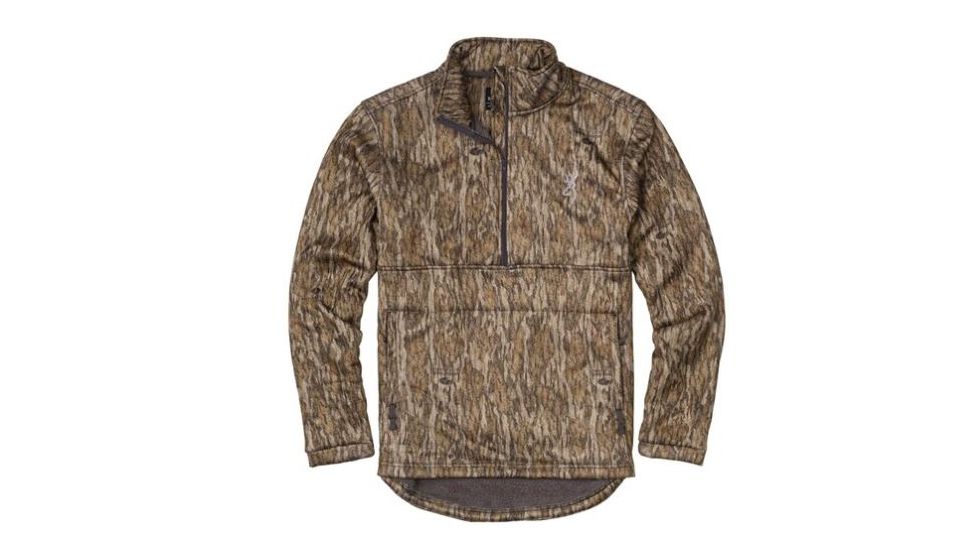 Browning 1/4 Zip Wicked Wing Highpile - Mens, Mossy Oak Bottomlands