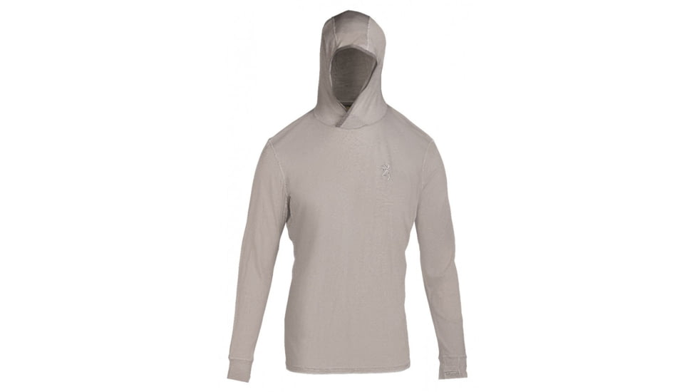 Browning 120 Merino Hooded Baselayer, Gray, Extra Large, 3015357904