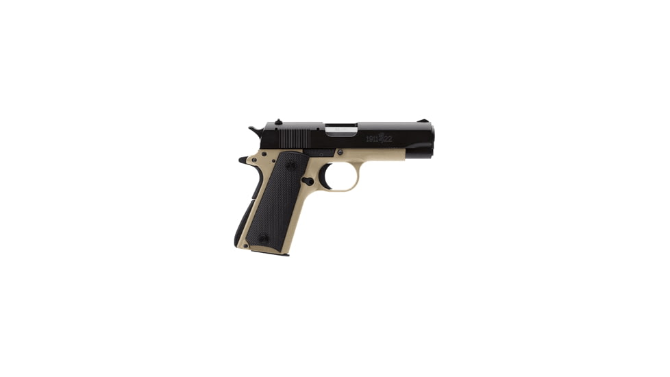 Browning 1911-22-Compact Pistol, .22 Long Rifle, 3.625 in barrel, aluminum alloy frame, black checkered plastic grip, blowback operated semi-auto, single-action, grip safety, manual thumb safety, fixed combat, 10 round magazine, BG-1911-22-CPT-FRRMPG
