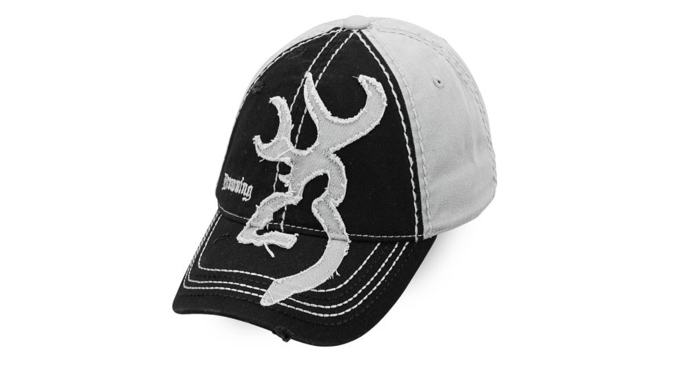 Browning 2 Tone Buckmark Cap,Blak/Gray 308014991