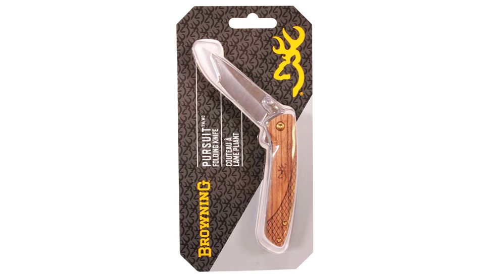 Browning Everyday Carry Pursuit Folding Knife, 2.5in, Drop Point, 7Cr Stainless Steel, 3220007