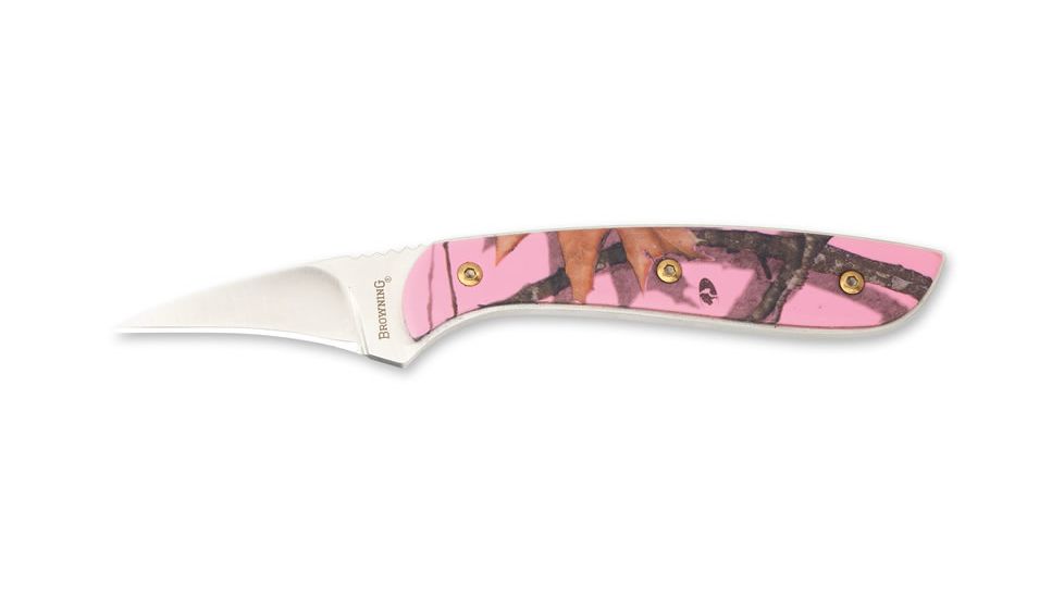 Browning 717 Spur Pink MOBU Handle,Fixed SS Blade Knife 322717