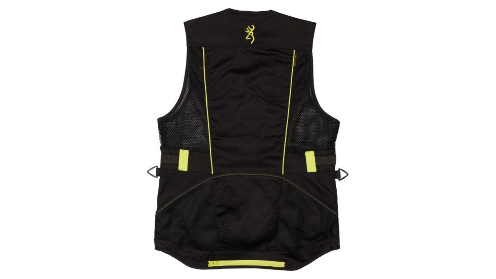 Browning Ace Shooting Vest - Womens, Black/Volt, S, 3050216301
