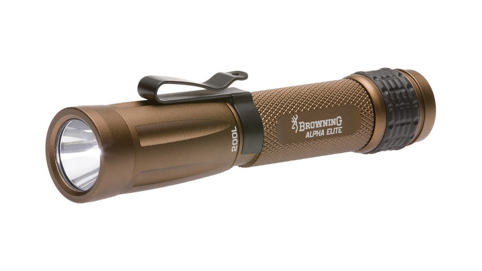 Browning Alpha Elite AA LED Flashlight, AA, White/Green, 200 Lumens, Bronze, 3711255