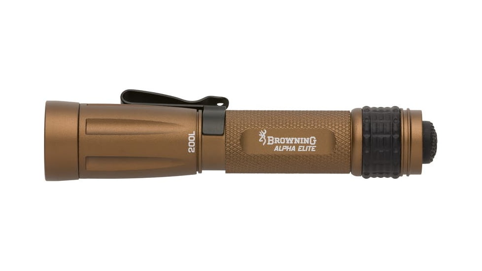 Browning Alpha Elite AA LED Flashlight, AA, White/Green, 200 Lumens, Bronze, 3711255
