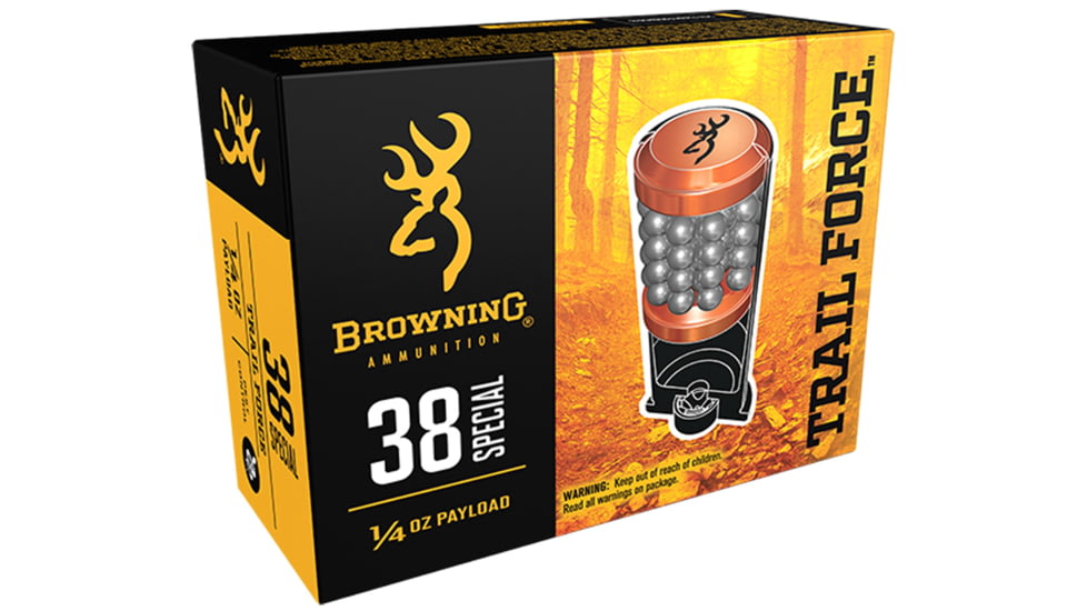Browning Trail Force .38 Special 9 Shot Size Pistol Ammo, 20 Rounds, B191300381