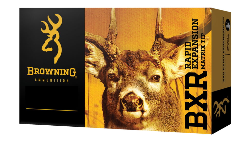 Browning BXR .270 Winchester Short Magnum 134 grain Rapid Expansion Matrix Tip Centerfire Rifle Ammo, 20 Rounds, B192127001