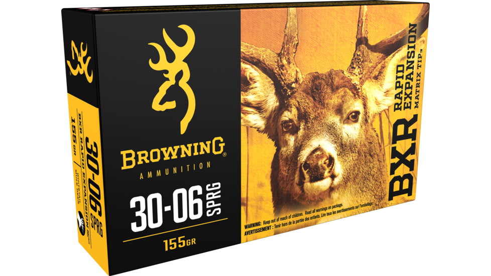 Browning BXR .30-06 Springfield 155 grain Rapid Expansion Matrix Tip Centerfire Rifle Ammo, 20 Rounds, B192130061
