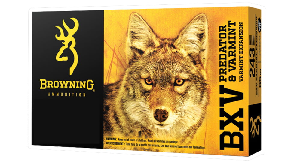 Browning BXV .22-250 Remington 50 grain Polymer Tip Centerfire Rifle Ammo, 20 Rounds, B192322250